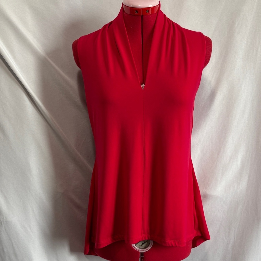 Grace Red Sleeveless Blouse SM203